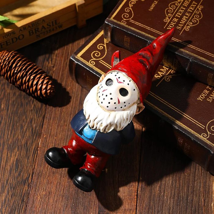 SPINNDO Halloween Decorations Outdoor, Horror Decor Garden Gnome Statue