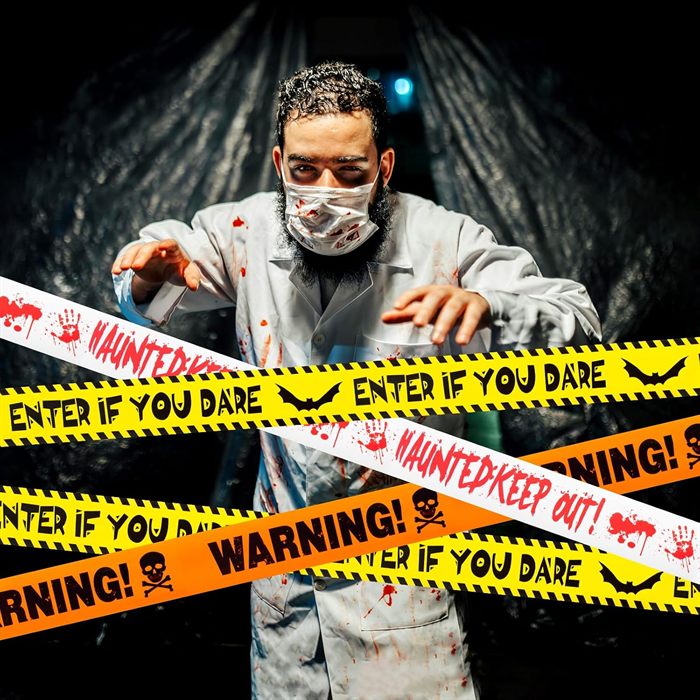 Halloween Decorations, 3inx90ft Caution Tape for Indoor and Outdoor(3 Pcs)
