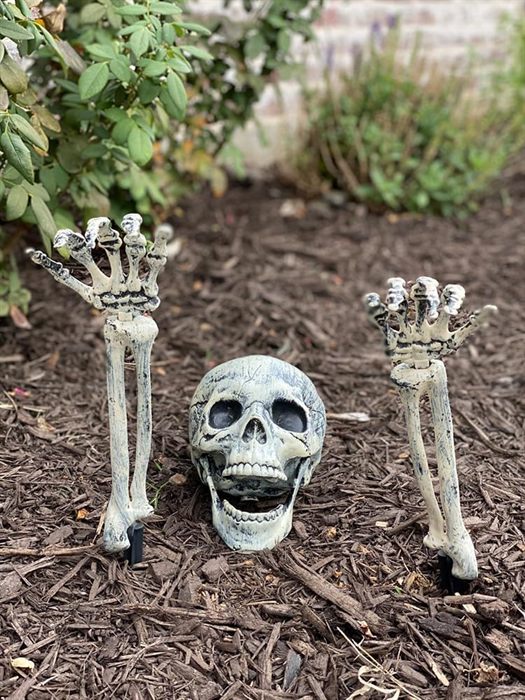 3 Pc Realistic Skeleton Yard Stakes, Halloween Decorations Outdoor