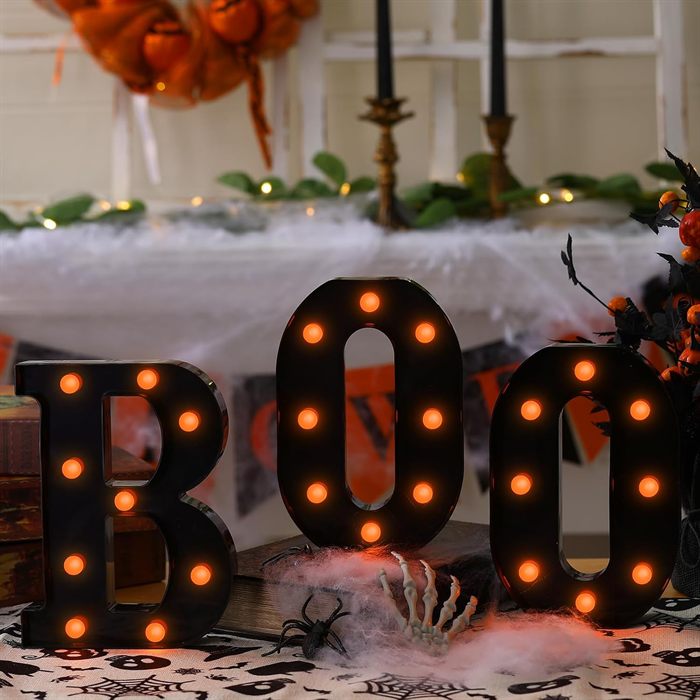 Halloween Decorations - Set of 2 Handmade Terracotta Jack O' Lanterns