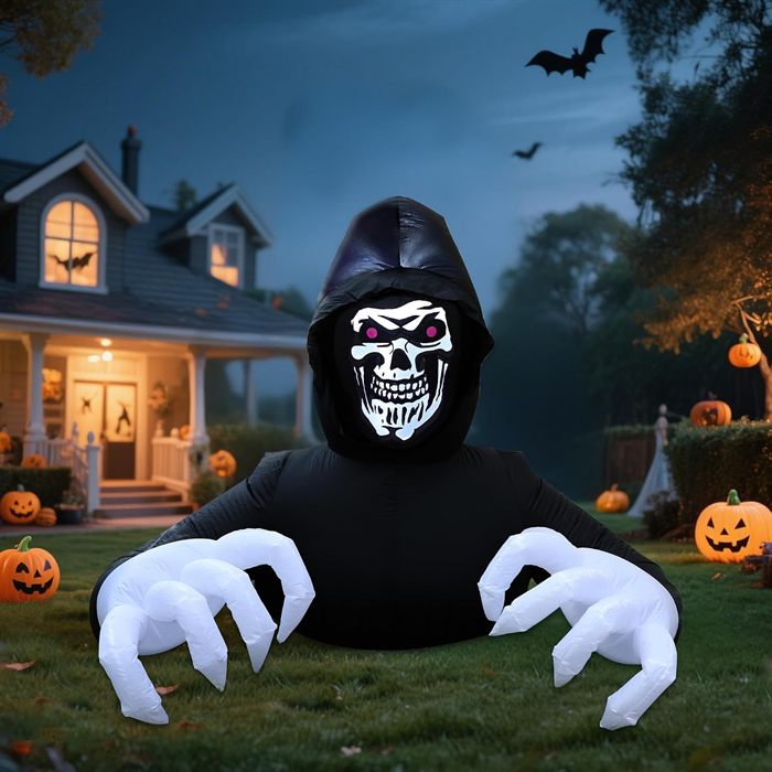 DR.DUDU 6FT Grim Reaper Halloween Inflatable Decorations Outdoor